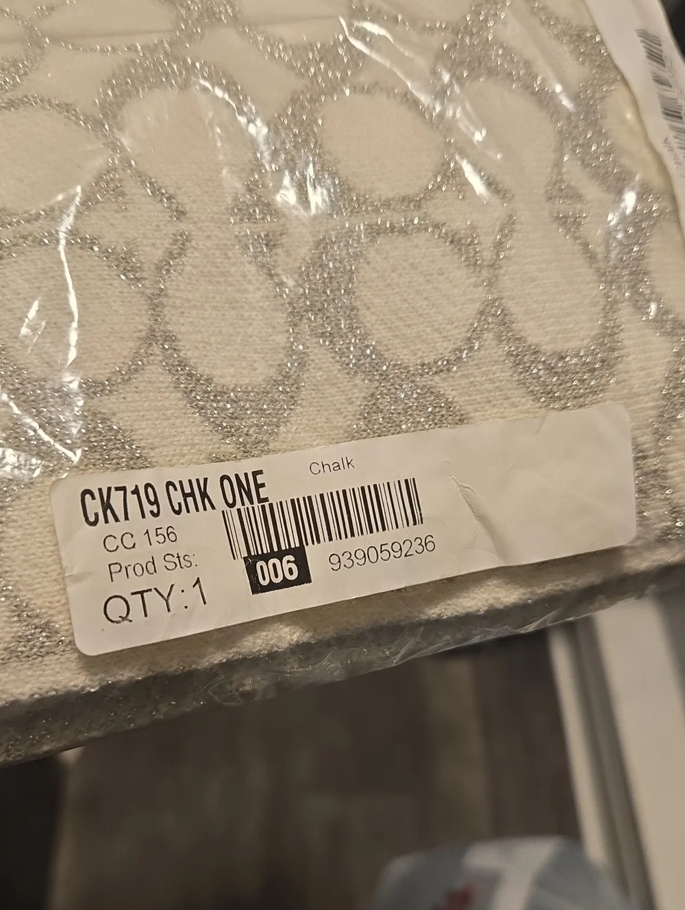 Coach Cream Metallic Scarf